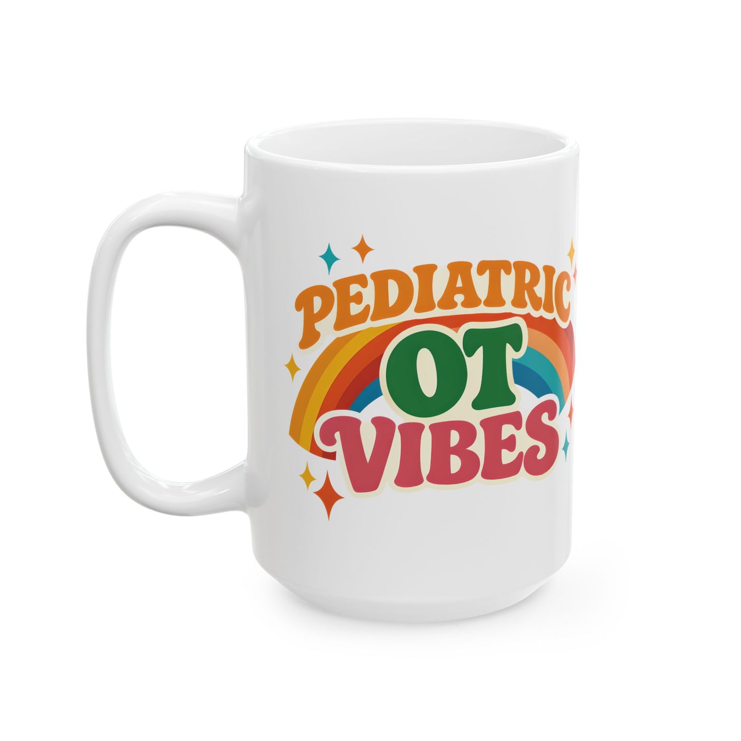 Pediatric OT Vibes Retro Personalized Mug | Custom Name Coffee Cup