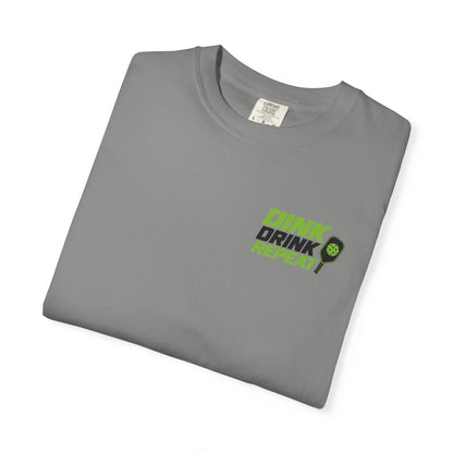 Dink Drink Repeat T-shirt | Pickleball Paddle Graphic
