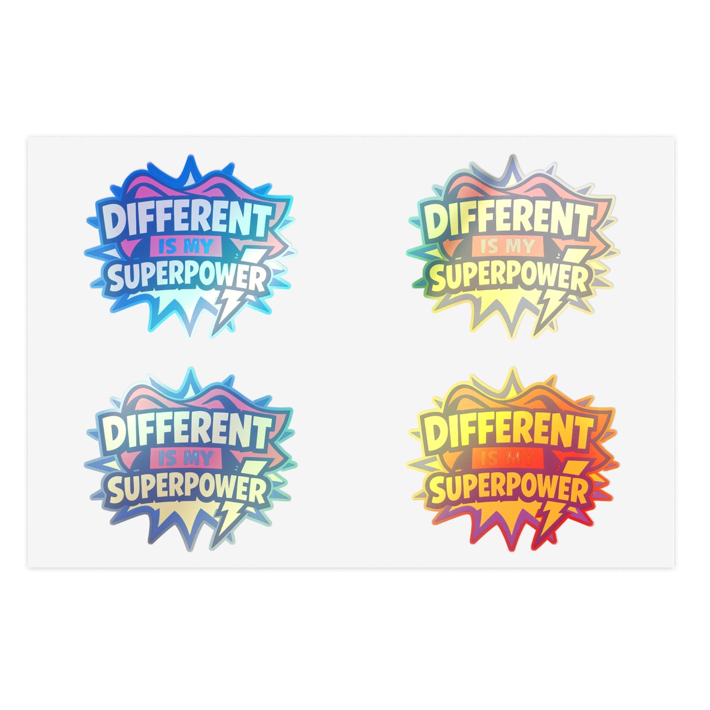 Different Is My Superpower Autism Sticker Sheets | Neurodiversity Pride Stickers