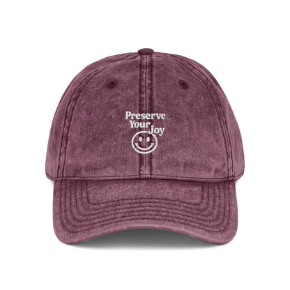 Embroidered Cap, Vintage Baseball Hat Protect Your Joy, Dad Hat, Retro Cap, Distressed Hat, Women's Cap, Gift for Him, Summer Hat