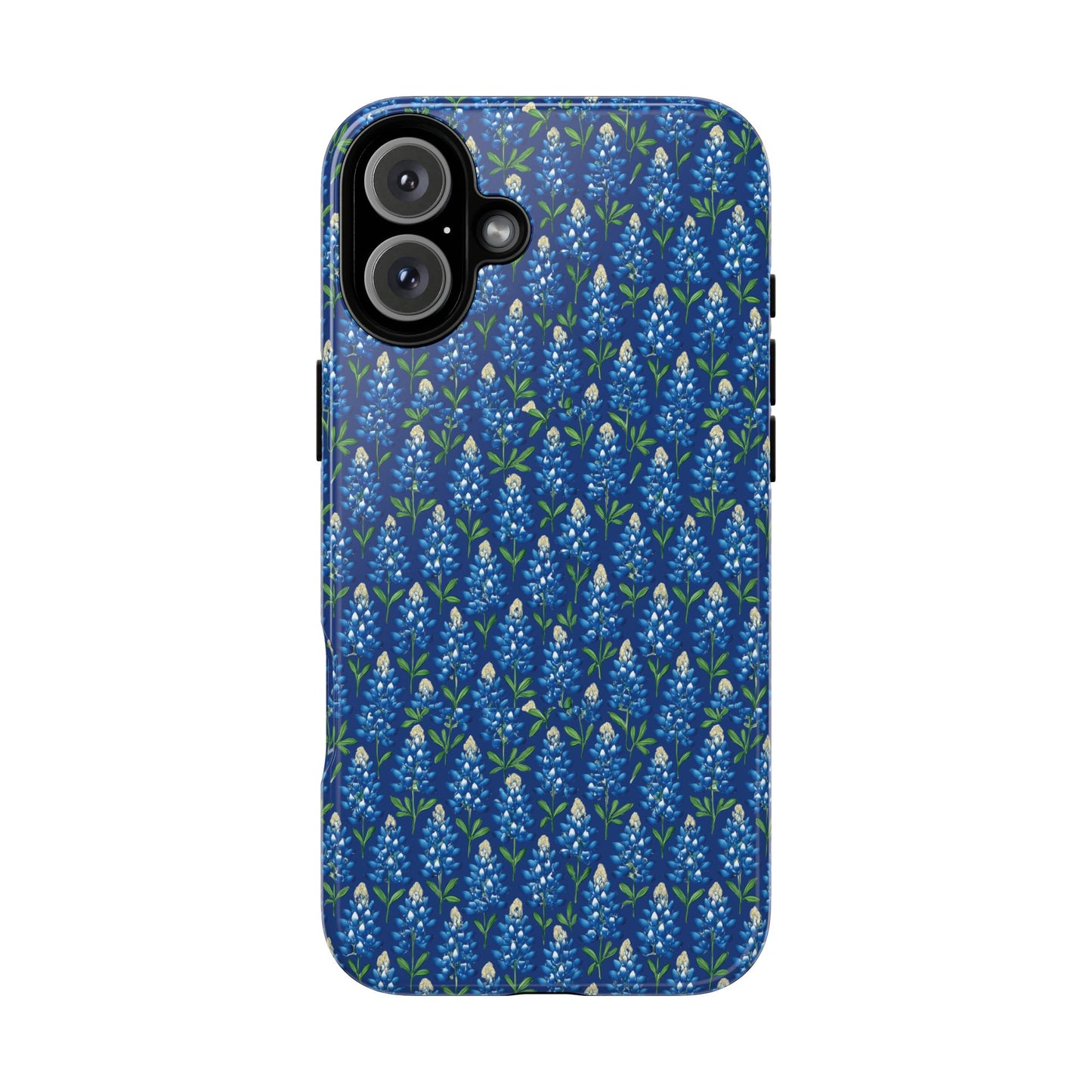 Phone Case, Texas Bluebonnet Tough Case, Navy Floral Phone Cover, Protective iPhone Case, Samsung Galaxy Case, Texas Wildflower Gift