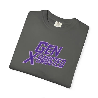 Gen X-Hausted Unisex T-shirt, Forgot Again Found Out Funny Tee, Gen X Humor Gift, Retro 80s 90s Shirt, Vintage Style Clothing