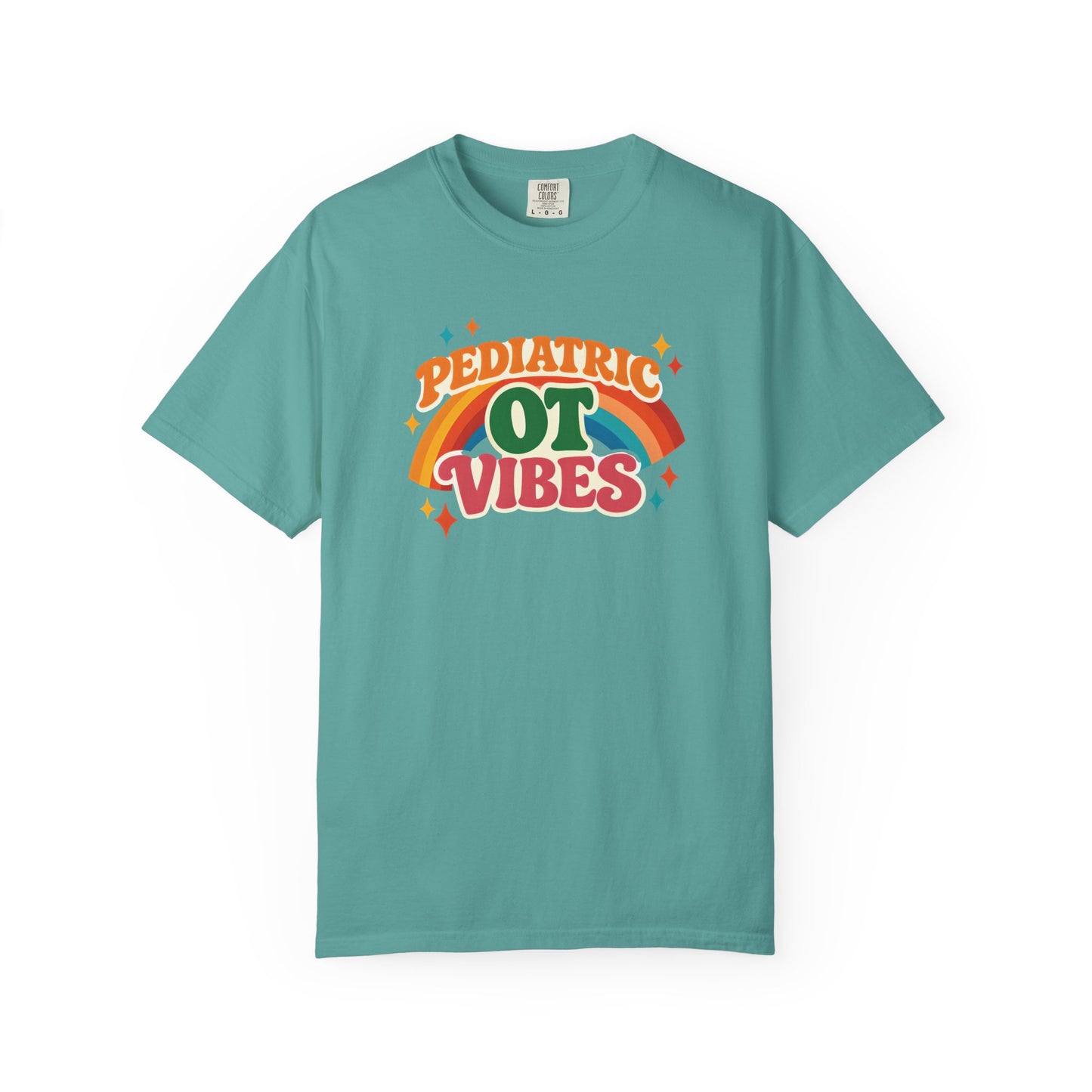 Pediatric OT Vibes T-shirt | Retro Rainbow Occupational Therapy Tee