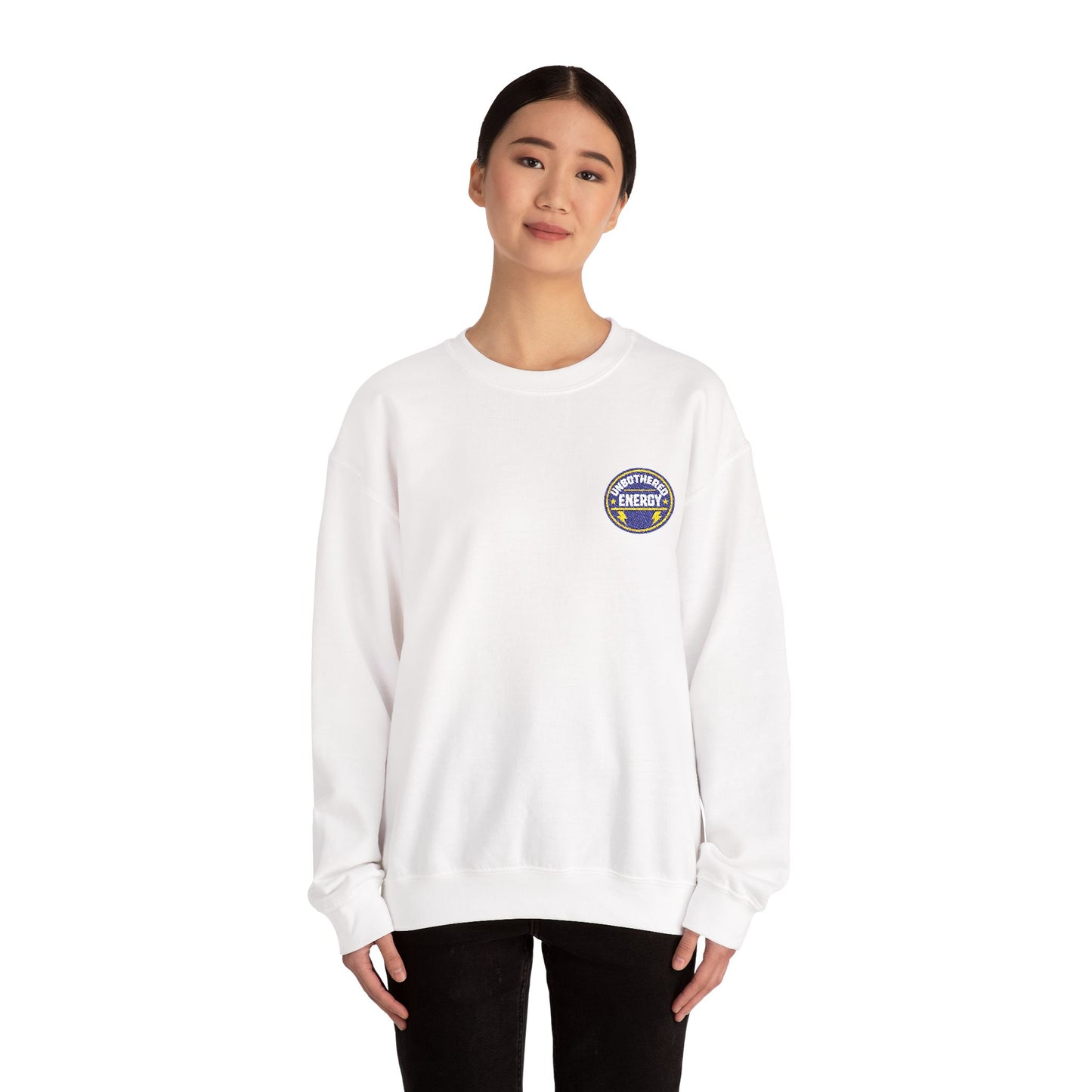 Unbothered Energy embroidered sweatshirt | Funny Slogan Crewneck
