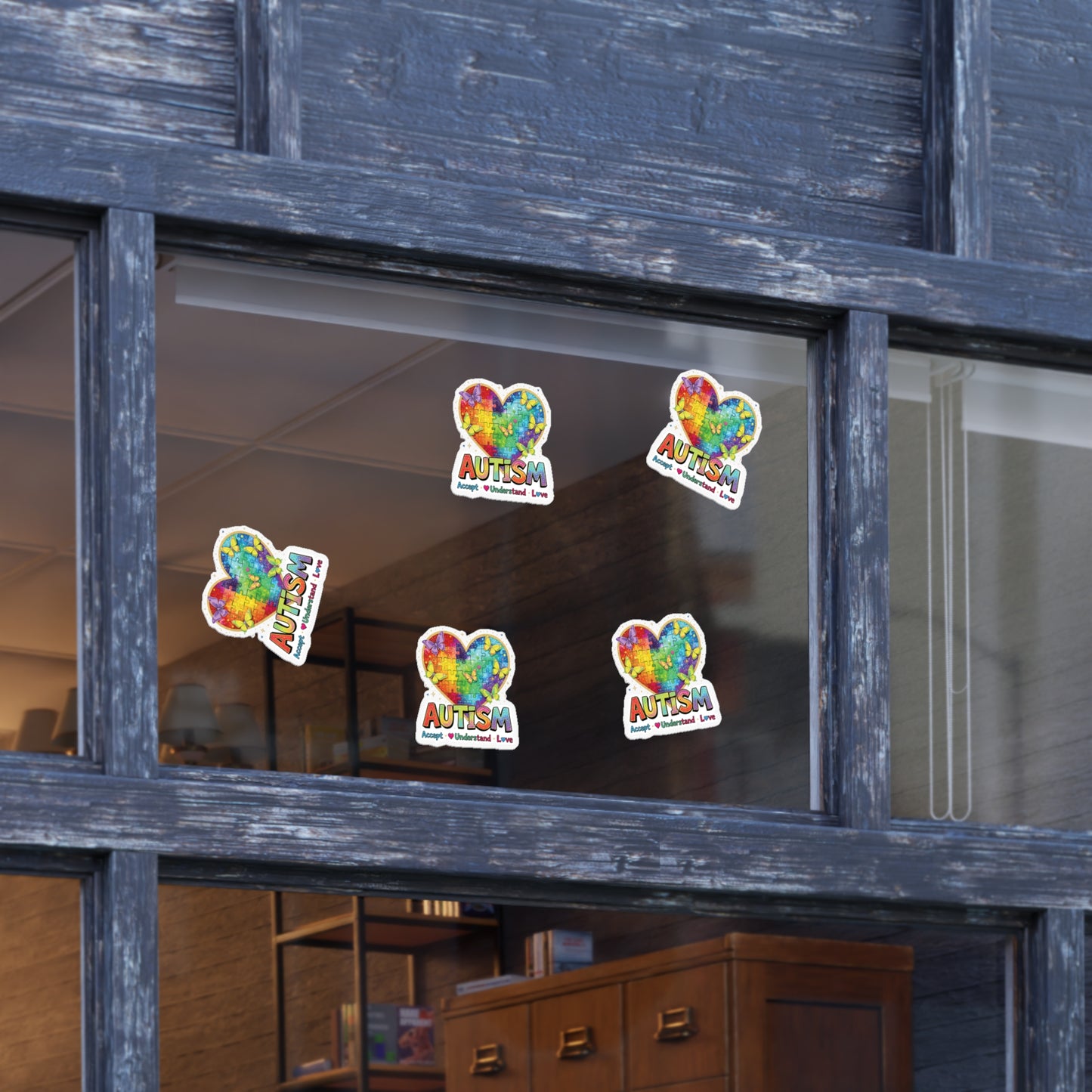 Autism Puzzle Heart Sticker Sheet Bundle, Sticker