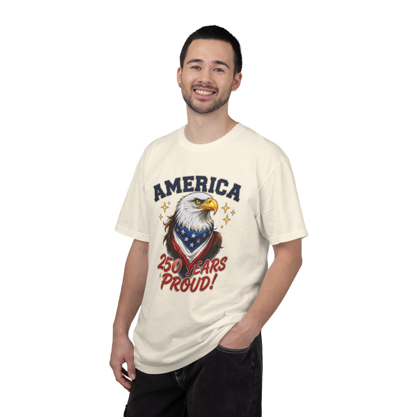 America Eagle 250 Years Proud T-Shirt | Patriotic Bald Eagle Tee - 250th Anniversary