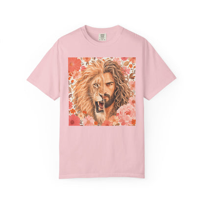 Jesus Lion of Judah split face portrait T-Shirt | Inspirational faith tee