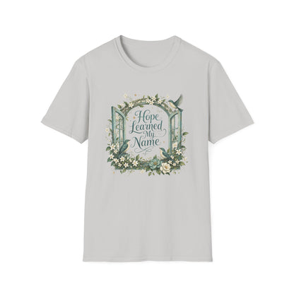 Hope Learned My Name T-Shirt | Abuse Survivor Inspiration