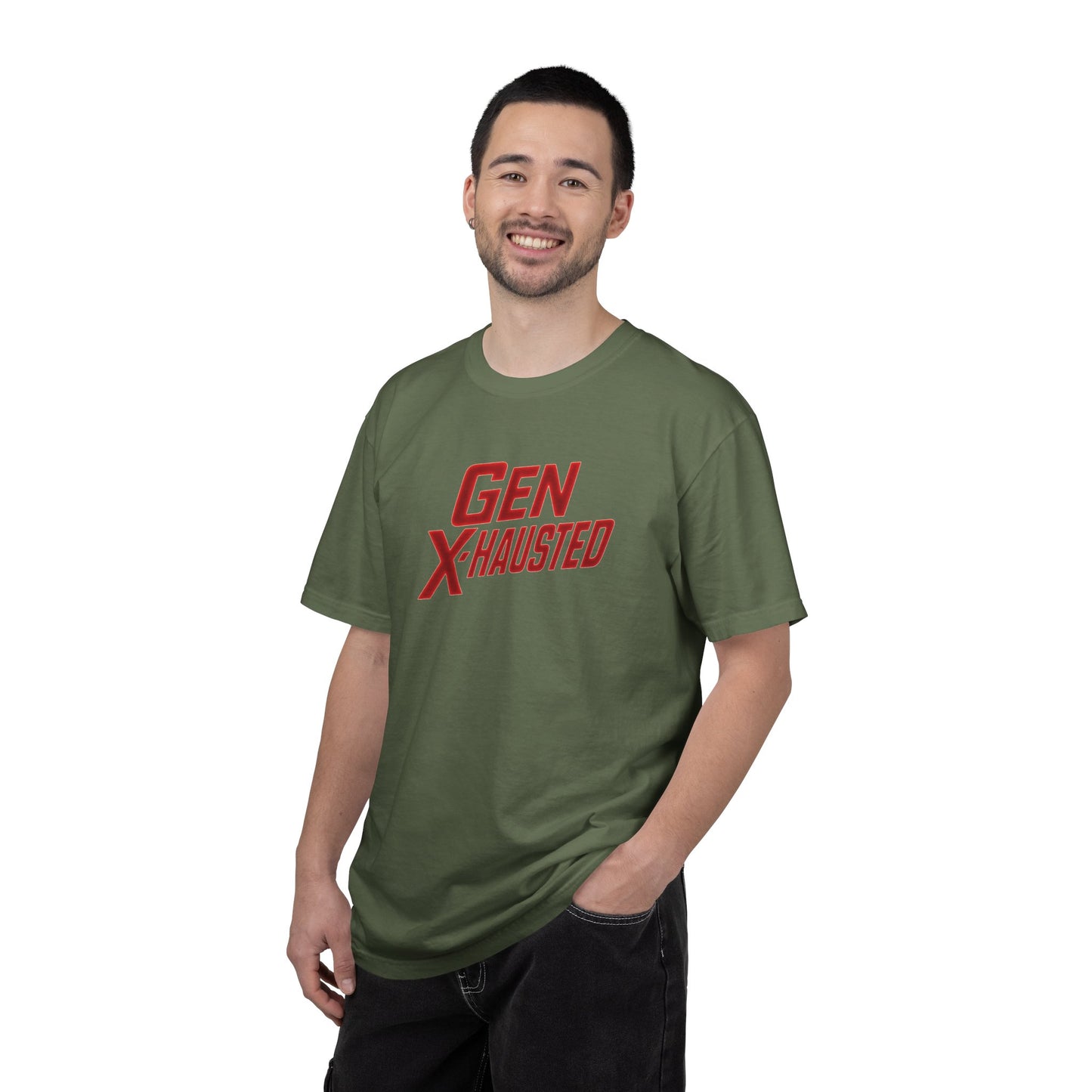 Gen X-Hausted Unisex T-shirt, Forgot Again Found Out Funny Tee, Gen X Humor Gift, Retro 80s 90s Shirt, Vintage Style Clothing