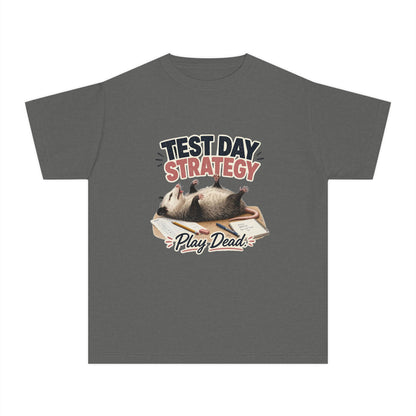Test Day Strategy Play Dead Youth Tee | Possum Illustration, Back-to-School