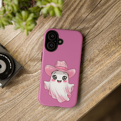Cute Ghost Phone Case - Fun, Whimsical, Kawaii, Halloween, Gift Idea, Pink Ghost Design