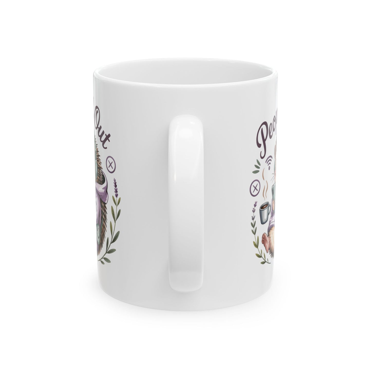 Tea Drinking Hedgehog Mug | Ceramic Coffee Cup 11oz 15oz