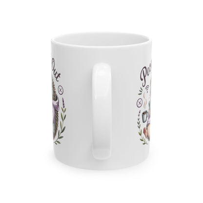 Tea Drinking Hedgehog Mug | Ceramic Coffee Cup 11oz 15oz