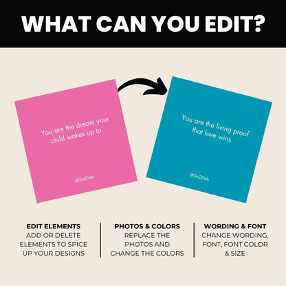 Single Mom Quotes Canva Template: 90 Social Media Posts (Digital Download