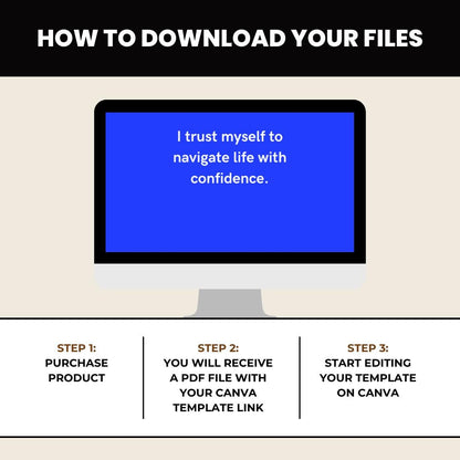 Graduation Quotes & Affirmations Templates: Canva Editable (Digital Download)