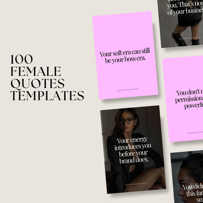100 Empowering Quotes for Women - Instant Download, Editable Canva Template, Women Encouragement