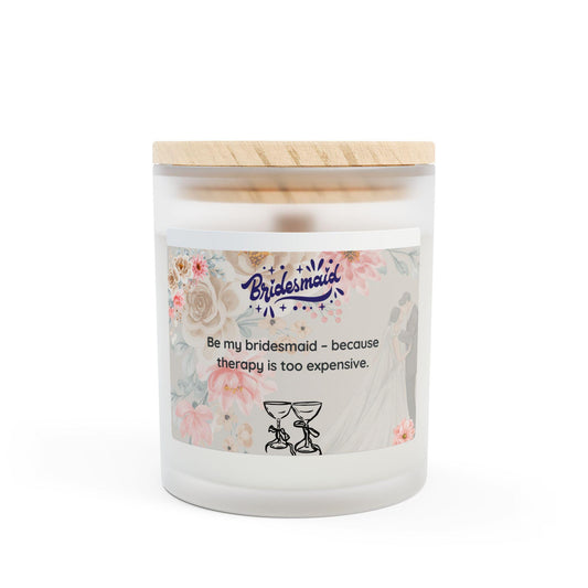 Bridesmaid Proposal Candle: Floral Scented Soy Wax, Wedding Favor