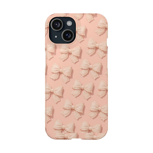 Coquette Bow Pattern Phone Case: Slim, Trendy Tech Accessory