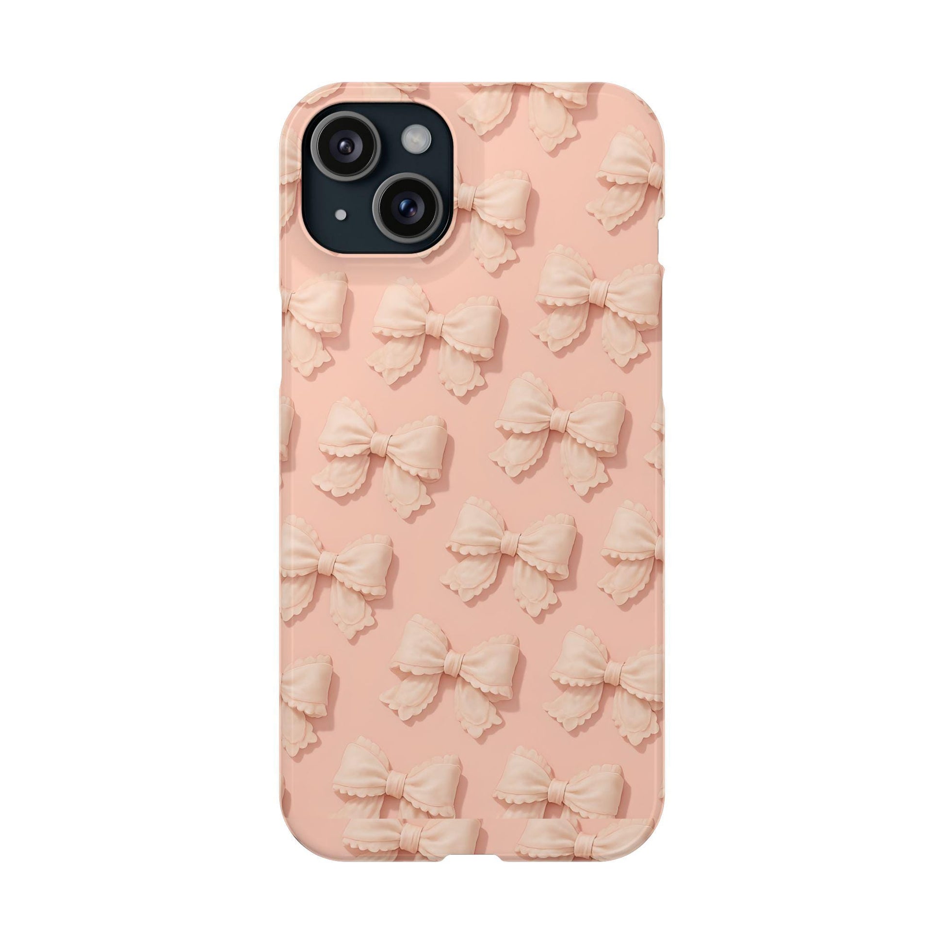 Coquette Bow Pattern Phone Case: Slim, Trendy Tech Accessory