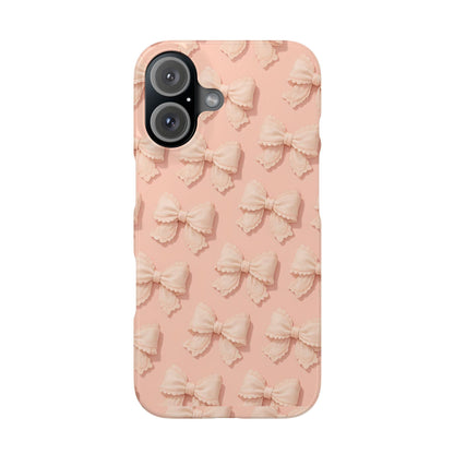 Coquette Bow Pattern Phone Case: Slim, Trendy Tech Accessory