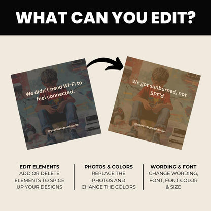 Gen X Quote Templates: Daily Inspiration, Canva Social Media Posts (PDF Download)