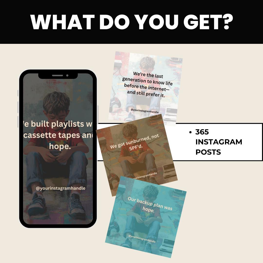 Gen X Quote Templates: Daily Inspiration, Canva Social Media Posts (PDF Download)