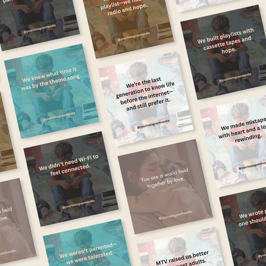 Gen X Quote Templates: Daily Inspiration, Canva Social Media Posts (PDF Download)