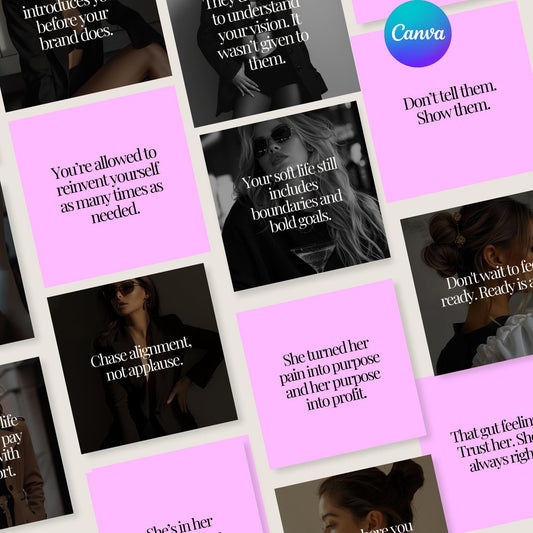 100 Empowering Quotes for Women - Instant Download, Editable Canva Template, Women Encouragement