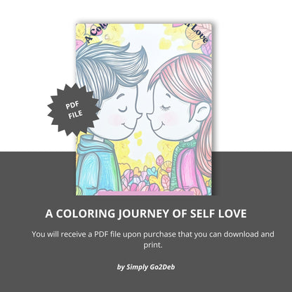 Self Love Coloring Book: Positive Affirmations for Kids (PDF Digital Download)