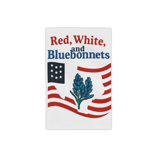 Texas Themed Beach Towel, Red White Bluebonnets Independence Day Towel, Patriotic Pool Towel, Fourth of July Gift, Summer Holiday Towel, USA