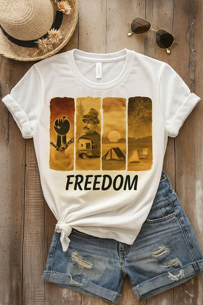 Juneteenth Vintage Freedom Art PNG | Juneteenth Empowerment Illustration | Transparent Background Clipart for Sublimation & Print
