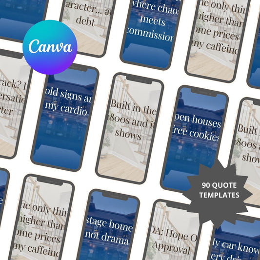Realtor Humor Quotes Bundle: Editable Canva Templates (Digital Download)