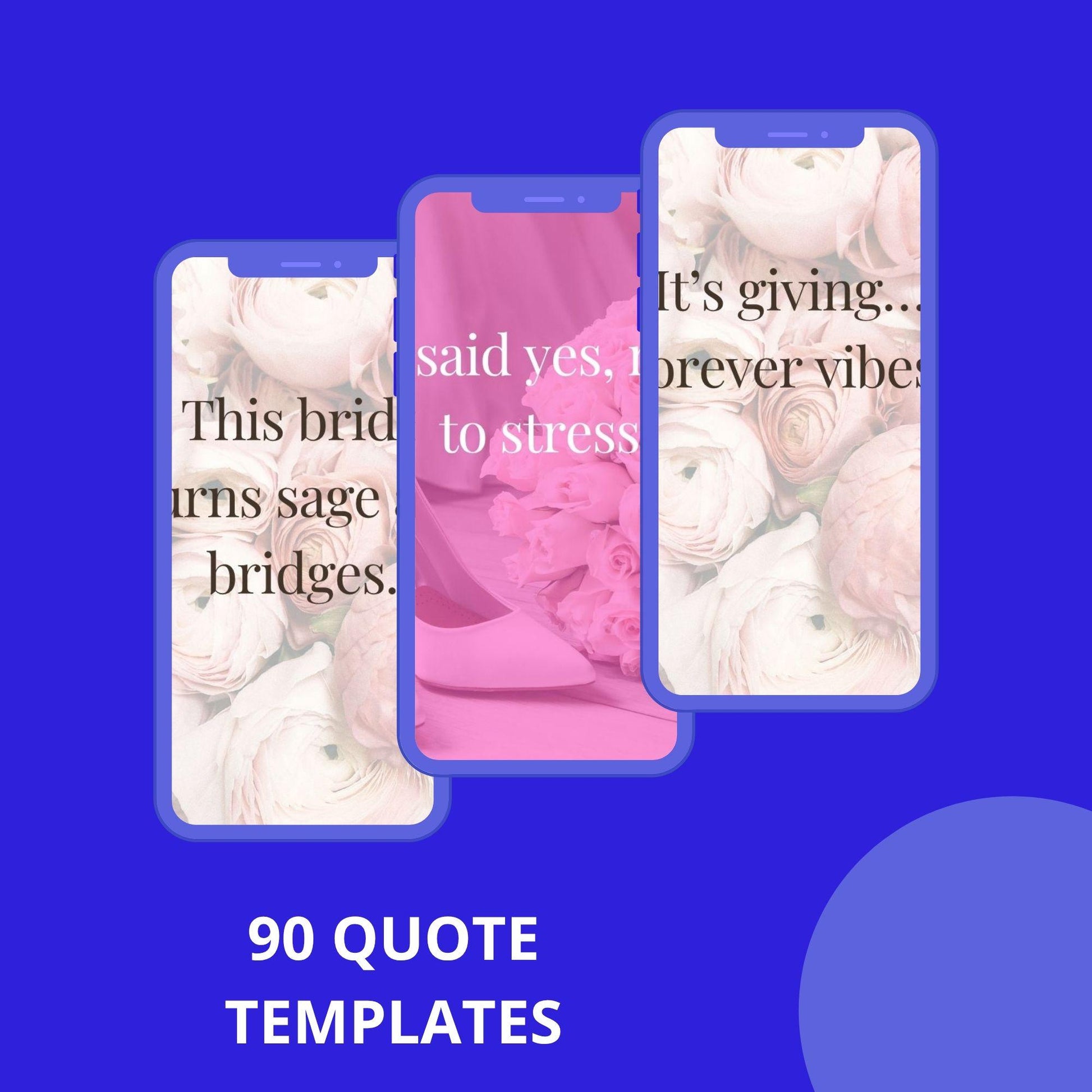 90 Funny Bridal Quotes Bundle: Hilarious Wedding Humor (Canva Template Digital Download)