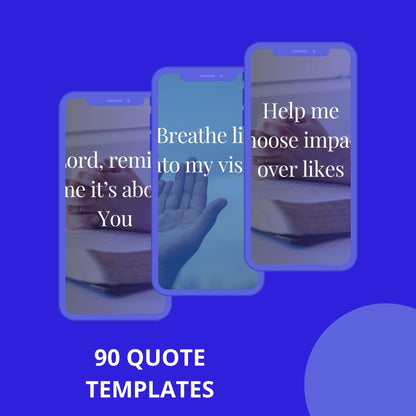 90 Christian Prayer Quotes: Daily Inspiration Canva Templates (Digital Download)