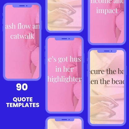 Sassy Women Entrepreneur Quotes: 90 Canva Templates (Digital Download)