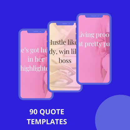 Sassy Women Entrepreneur Quotes: 90 Canva Templates (Digital Download)