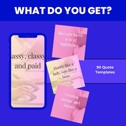 Sassy Women Entrepreneur Quotes: 90 Canva Templates (Digital Download)