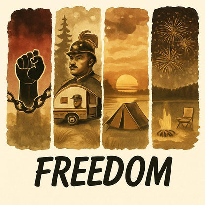 Juneteenth Vintage Freedom Art PNG | Juneteenth Empowerment Illustration | Transparent Background Clipart for Sublimation & Print