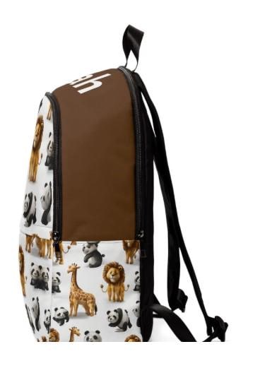 Personalized Animal Backpack: Lion, Giraffe, Panda, Monkey Zoo Bag