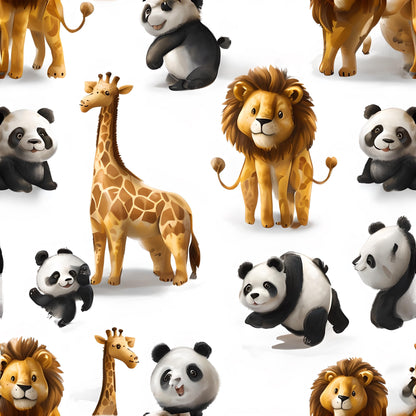 Personalized Animal Backpack: Lion, Giraffe, Panda, Monkey Zoo Bag