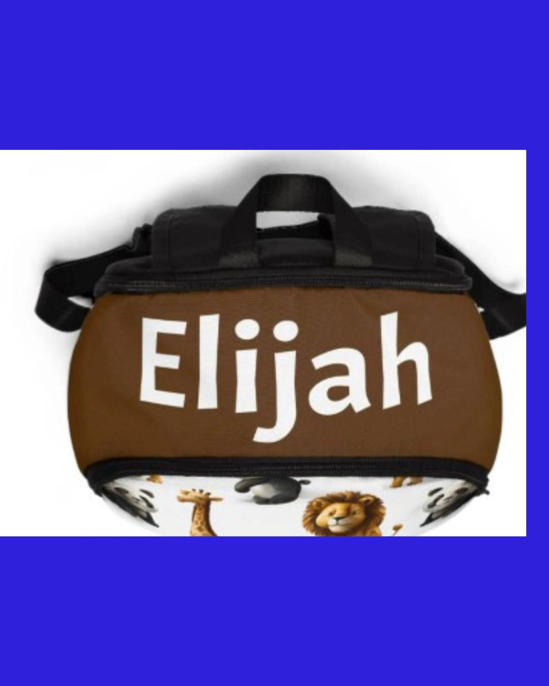 Personalized Animal Backpack: Lion, Giraffe, Panda, Monkey Zoo Bag