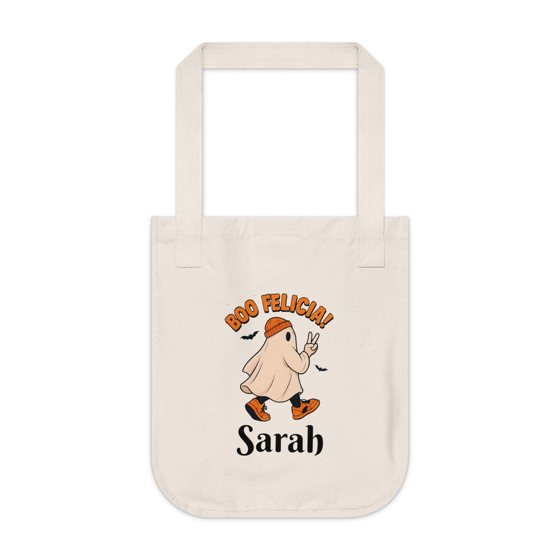 Funny Boo Felicia Tote Bag: Halloween Organic Cotton Canvas Shopping Bag