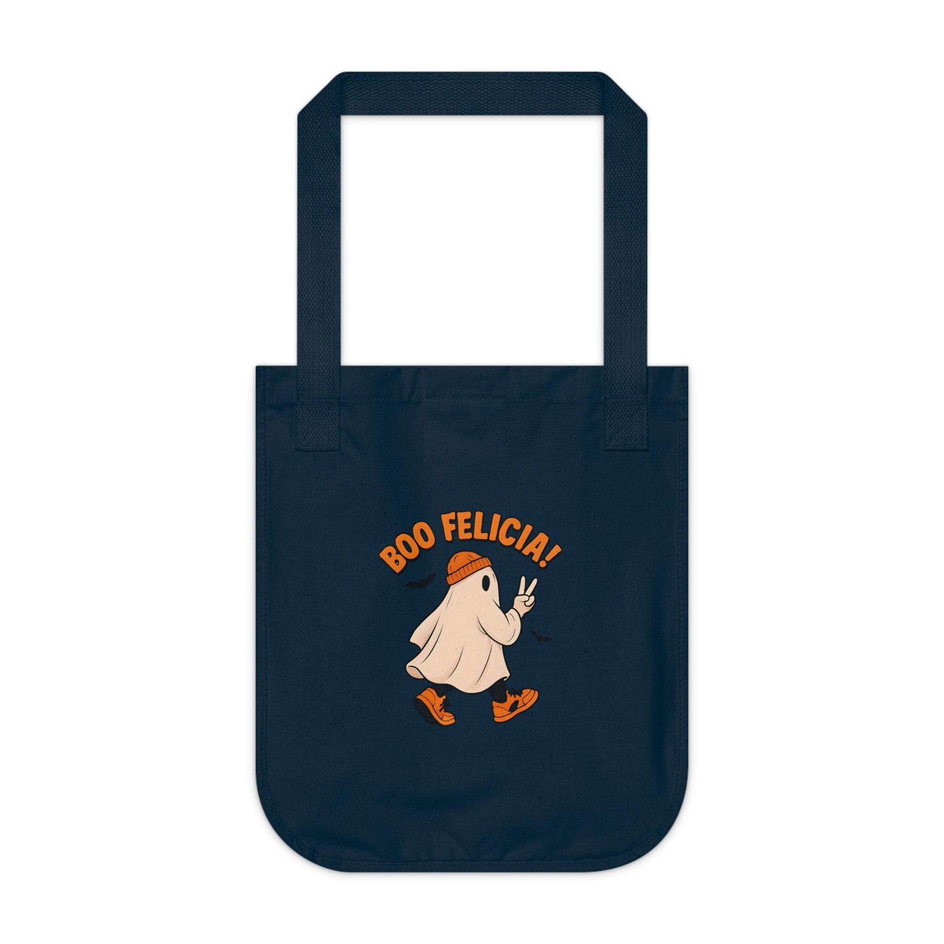 Funny Boo Felicia Tote Bag: Halloween Organic Cotton Canvas Shopping Bag