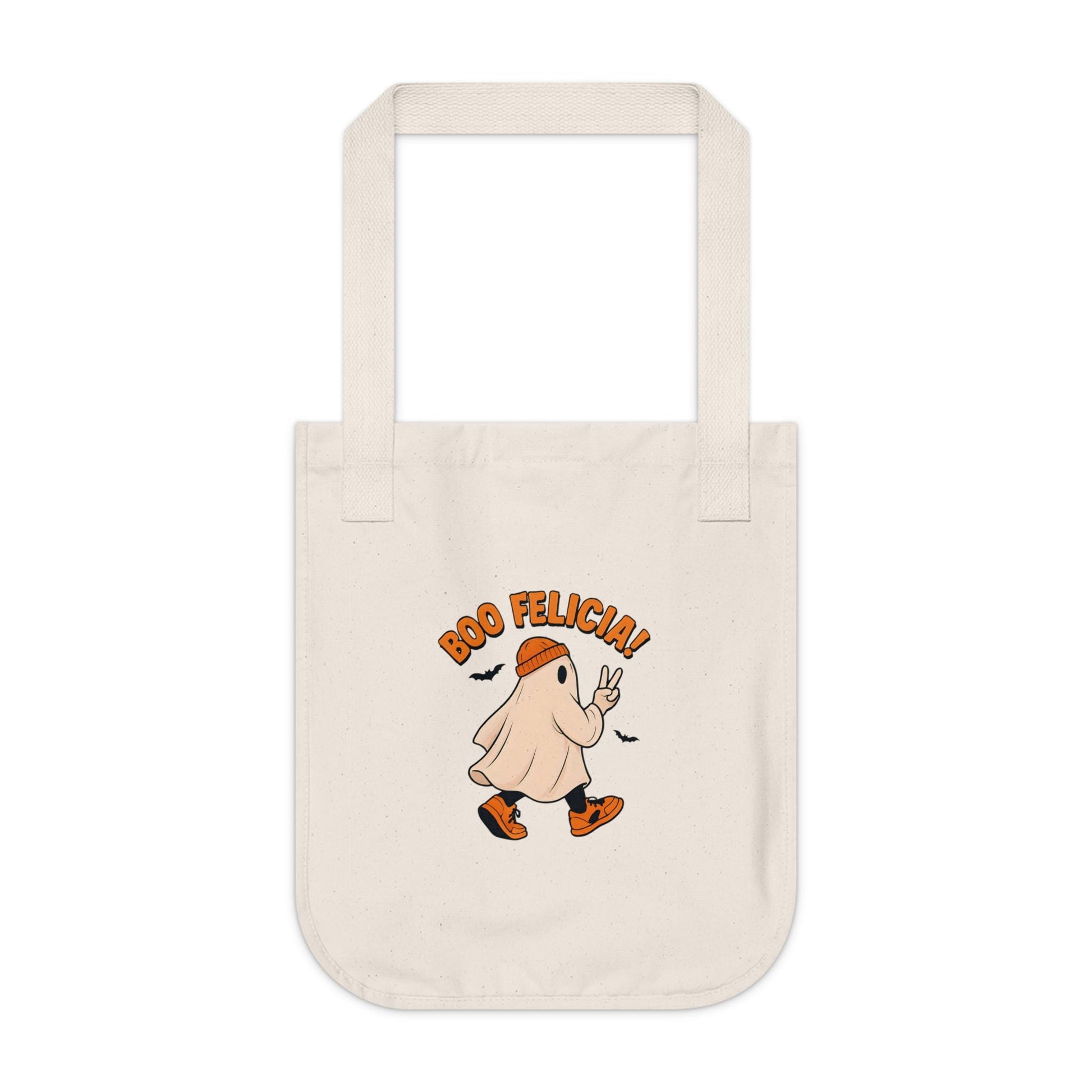 Funny Boo Felicia Tote Bag: Halloween Organic Cotton Canvas Shopping Bag