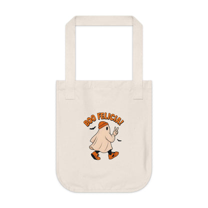 Funny Boo Felicia Tote Bag: Halloween Organic Cotton Canvas Shopping Bag