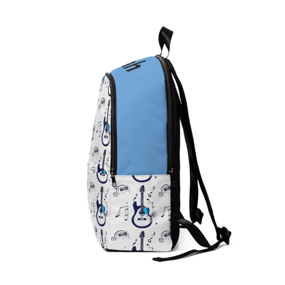 Guitar-Themed Nylon Backpack: Music Lover Gift, Water-Resistant
