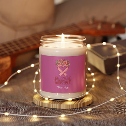 Support Strength Survival Scented Soy Candle: Wellness Gift, 50-60 Hour Burn