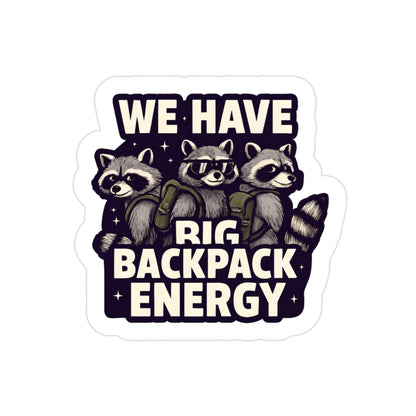 Adventurous Raccoon Outdoor Sticker: Eco-Friendly Vinyl, Water-Resistant