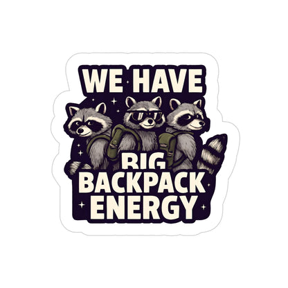 Adventurous Raccoon Outdoor Sticker: Eco-Friendly Vinyl, Water-Resistant