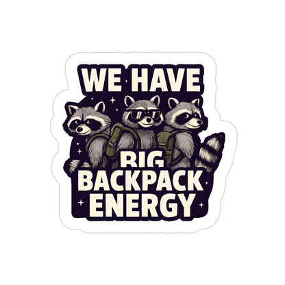 Adventurous Raccoon Outdoor Sticker: Eco-Friendly Vinyl, Water-Resistant